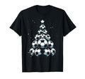 Soccer Balls Tree Holiday Season T-Shirt - Unique Graphic Men Women
