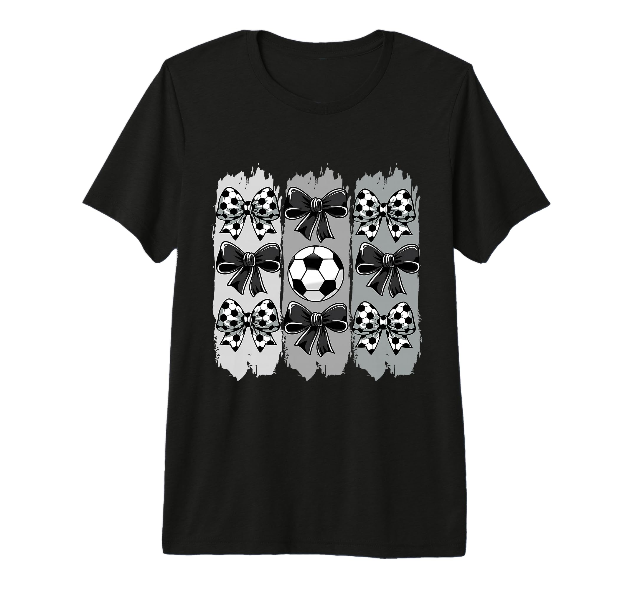 Soccer Coquette Bow Soccer Ball T-Shirt - Casual Everyday Wear for Adults