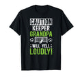 Soccer Keeper Grandpa Will Yell Soccer T-Shirt - Graphic Print for Adults