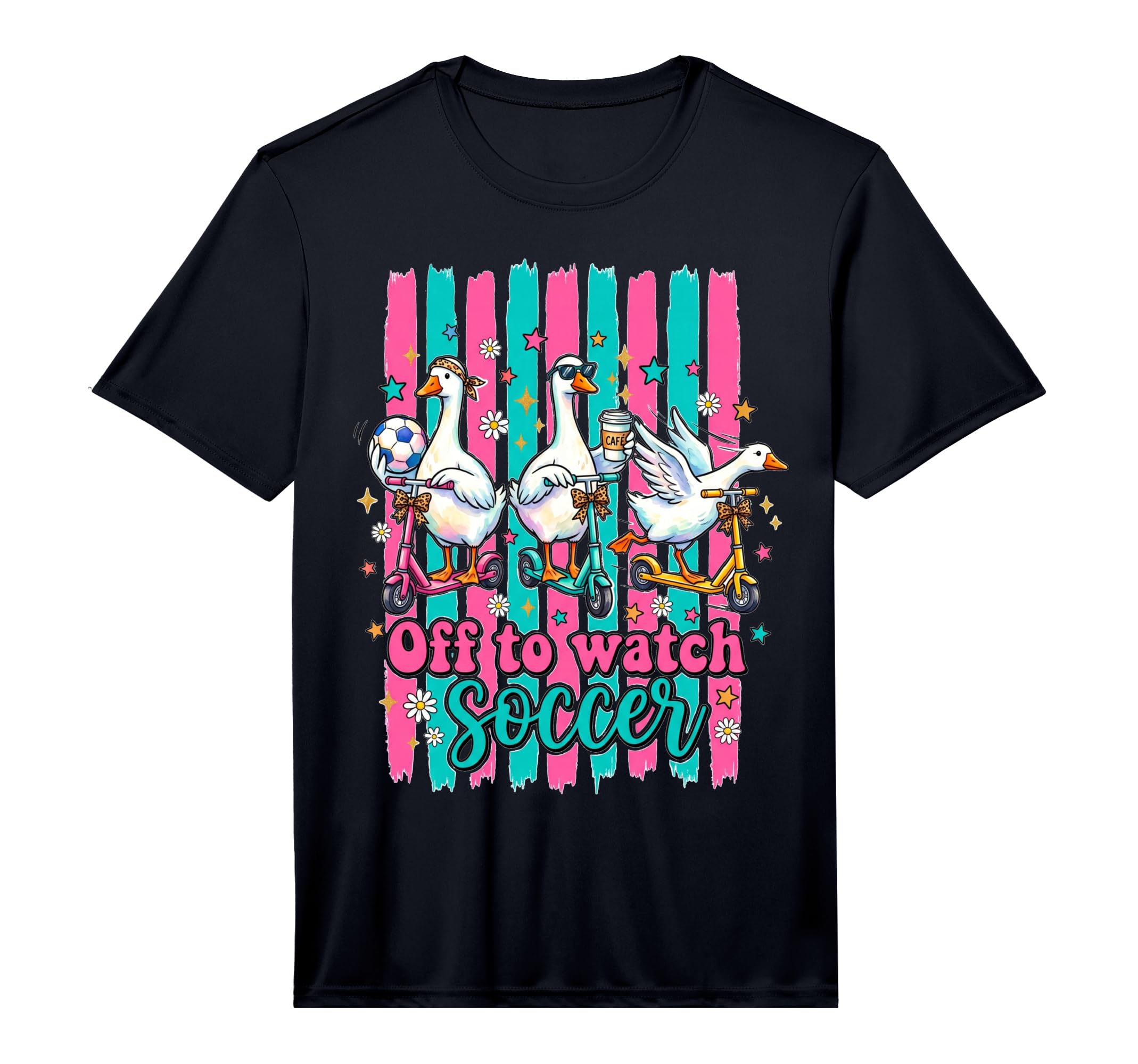 Off To Watch Soccer Silly Goose T-Shirt - Aesthetic Graphic Men Women