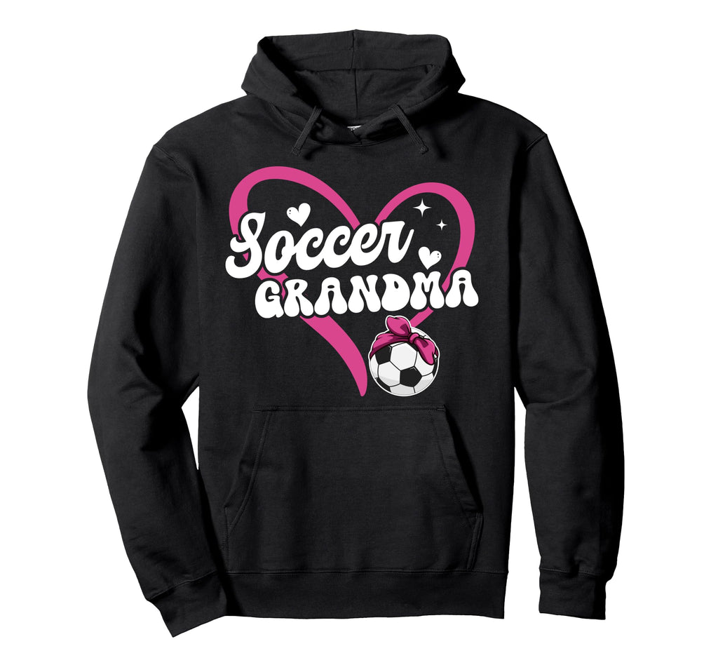 Soccer Grandma Heart Grandma Soccer Player Hoodie - Graphic Print Unisex