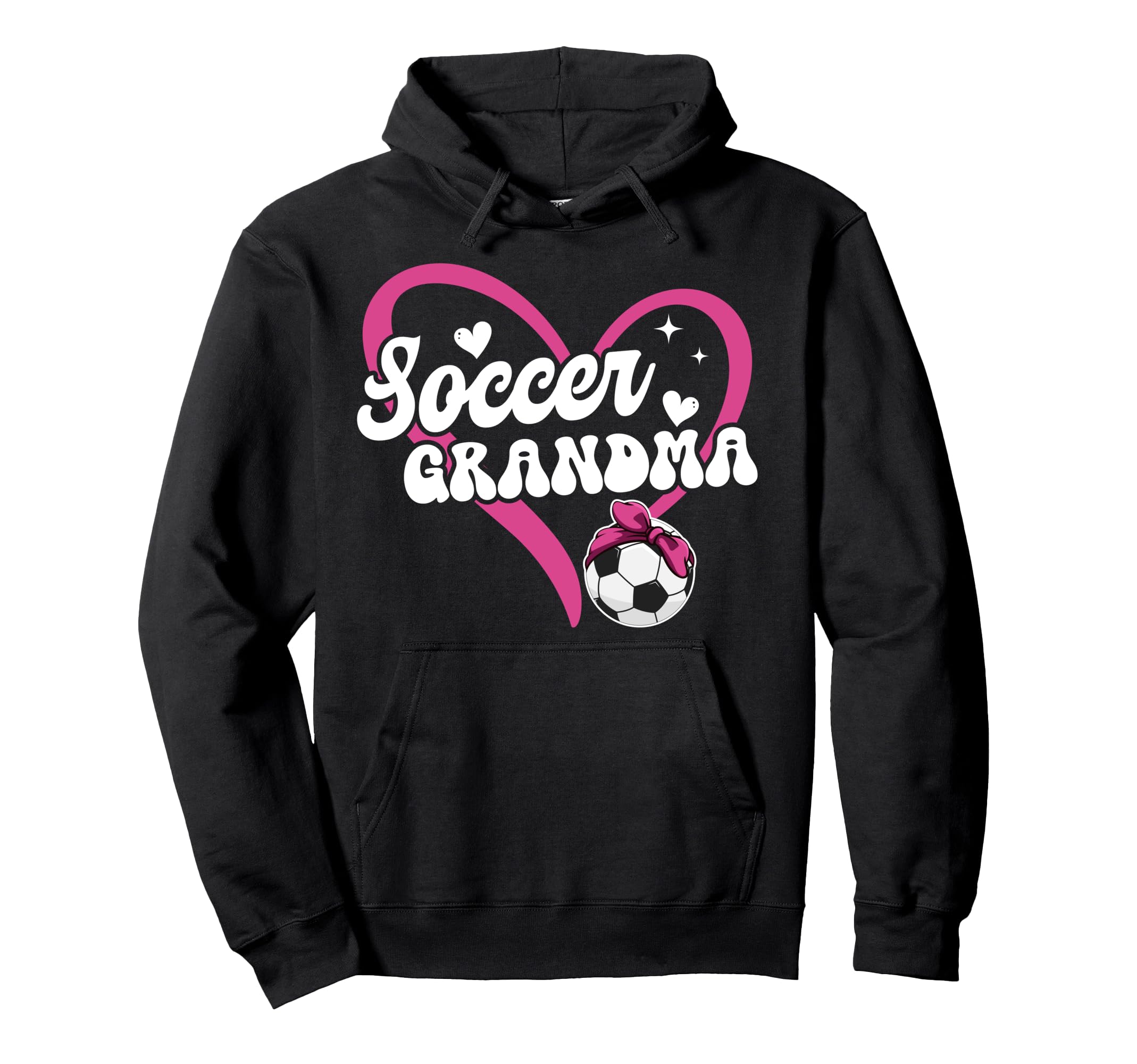 Soccer Grandma Heart Grandma Soccer Player Hoodie - Graphic Print Unisex