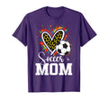 My Favorite Soccer Ball Mom Leopard T-Shirt - Fun Novelty Design Men Women