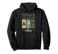 Camo Soccer Season Goal And Cleats Art Hoodie - Graphic Print for Adults