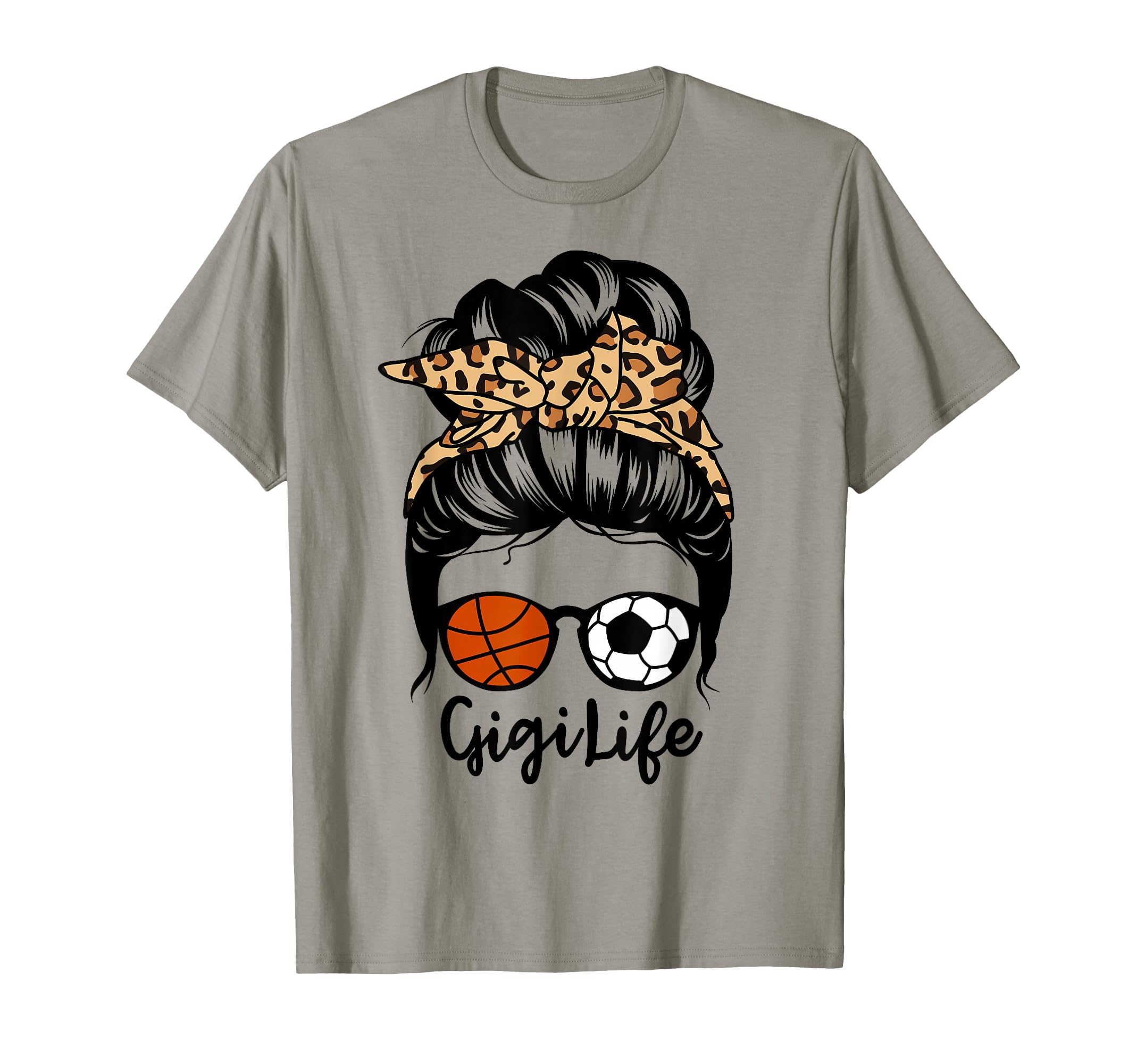 Gigi Life Messy Bun Hair Funny T-Shirt - Streetwear Style for Adults