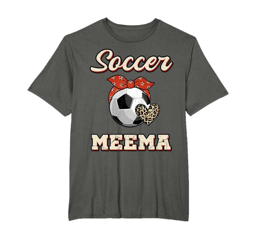 Soccer Meema Bandana Leopard Heart T-Shirt - Aesthetic Graphic Men Women