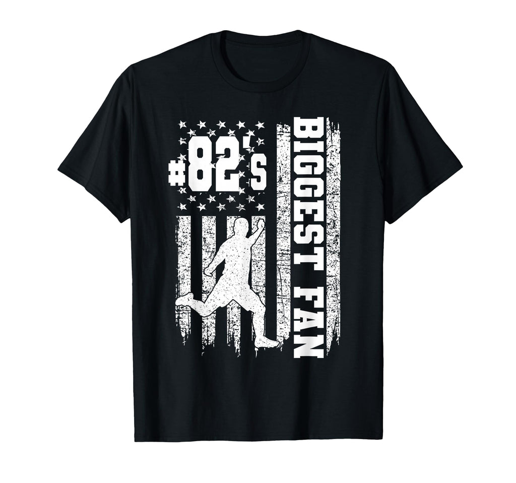 Soccer Biggest Fan Number 82 Proud T-Shirt - Graphic Print for Adults