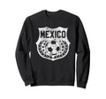 Mexico Soccer Distressed Shield Badge Sweatshirt - Graphic Print Unisex