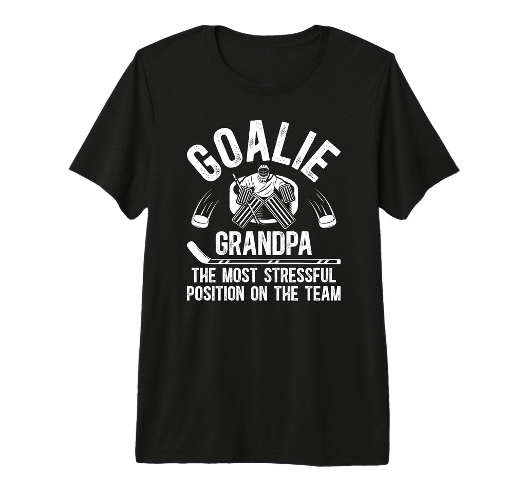 Mens Funny Hockey Goalie Grandpa Hockey T-Shirt - Streetwear Style Unisex