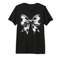 Soccer Ball Bow Mono Football Game Spirit T-Shirt - Graphic Print Unisex