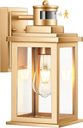 VIANIS Motion Sensor Exterior Lights for House, Dusk to Dawn Outdoor Light Fixture Lantern, Gold Waterproof Outdoor Motion Sensor Light for House, Doorway, Entryway, Garden, Hardwired, Non-Solar