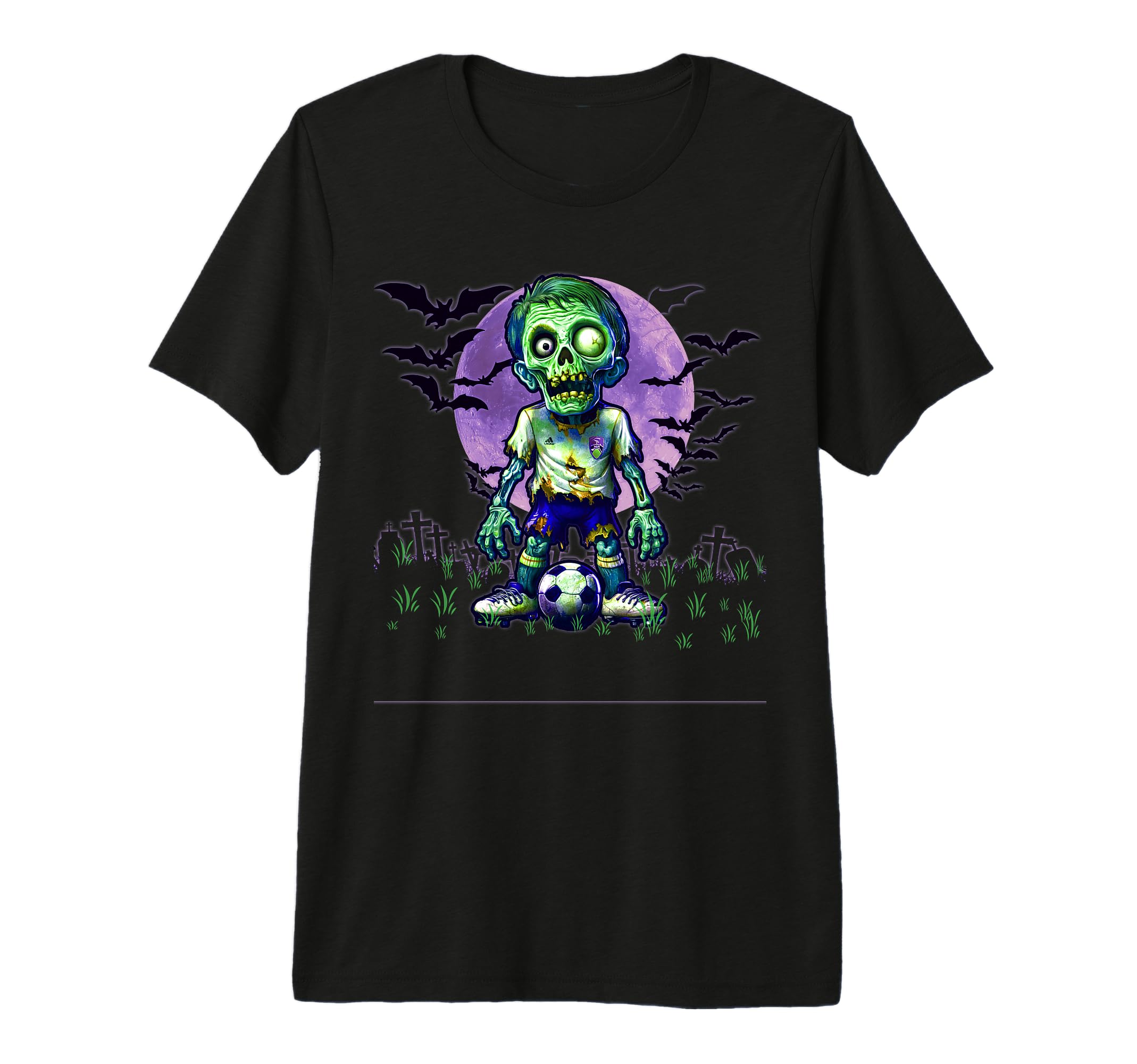 Halloween Soccer Zombie Spooky T-Shirt - Fun Novelty Design Men Women