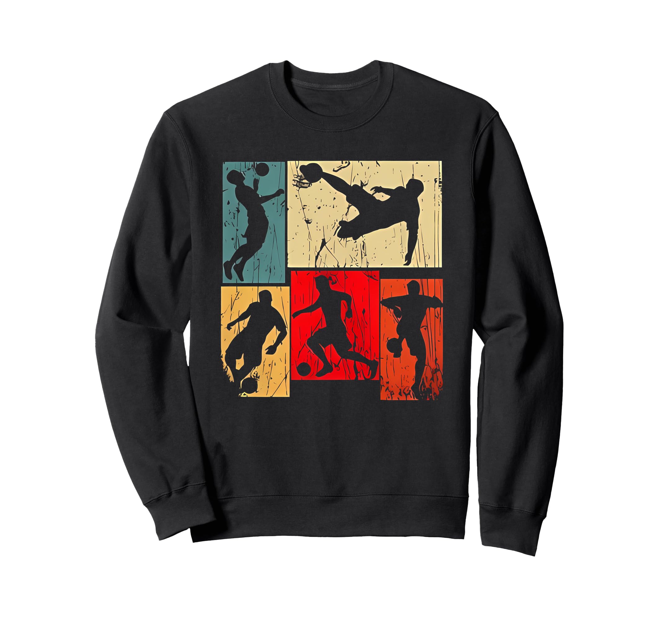 Soccer Player Motives Colored Sweatshirt - Casual Everyday Wear for Adults