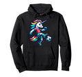 Footballer Unicorn Fans Soccer Team Hoodie - Minimalist Print Unisex