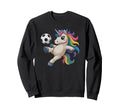 Unicorn Soccer Just Who Loves Ball Sweatshirt - Custom Art Print Unisex