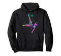 Colorful Soccer Bicycle Kick Splash Art Hoodie - Novelty Apparel Unisex