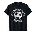 Columbus County Soccer Distressed 90S T-Shirt - Novelty Apparel Men Women