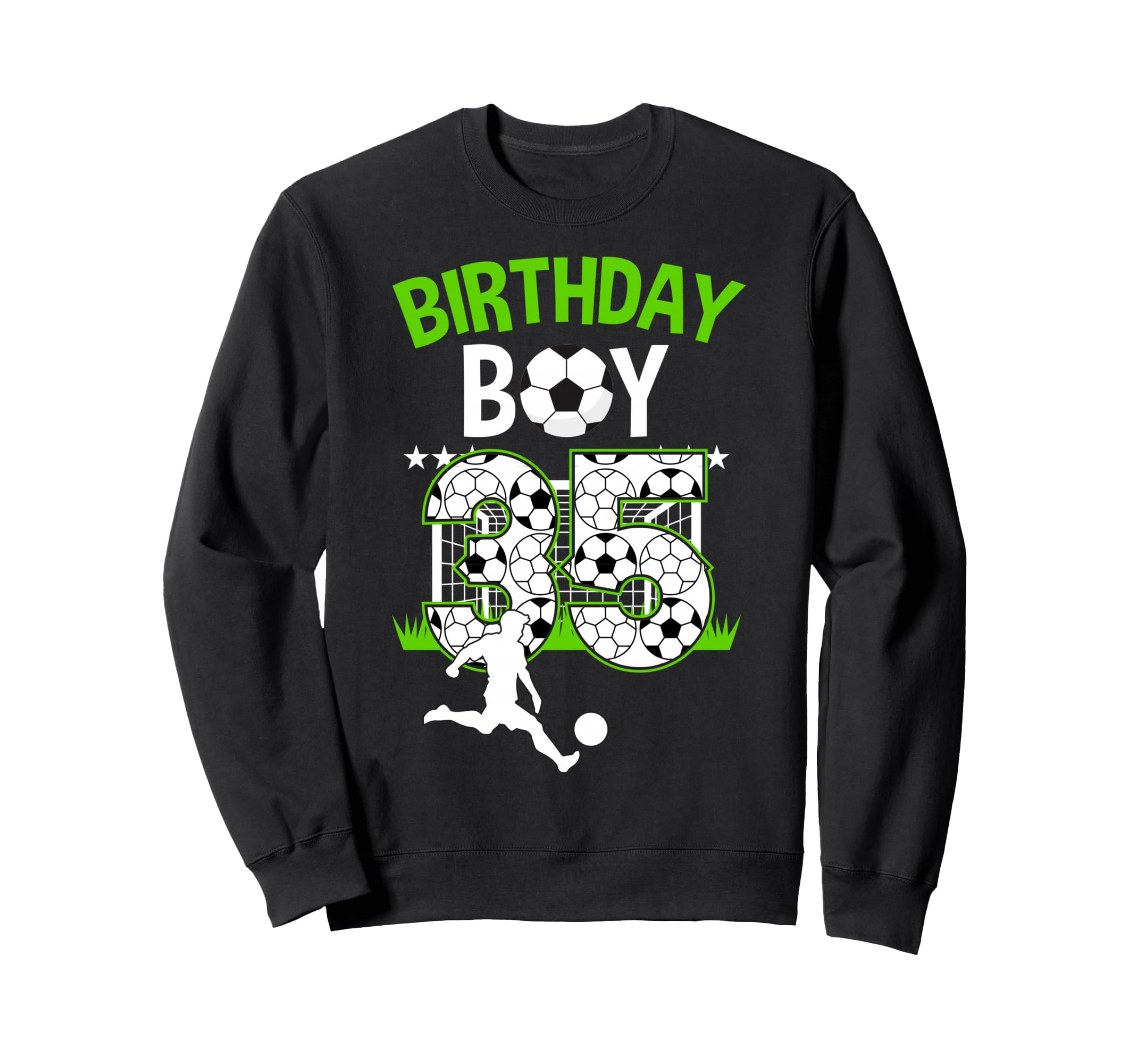 Birthday Soccer 35 Year Old Who Sweatshirt - Fun Novelty Design Men Women