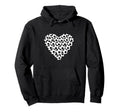 Heart Shaped Soccer Ball Artwork Hoodie - Casual Everyday Wear Unisex