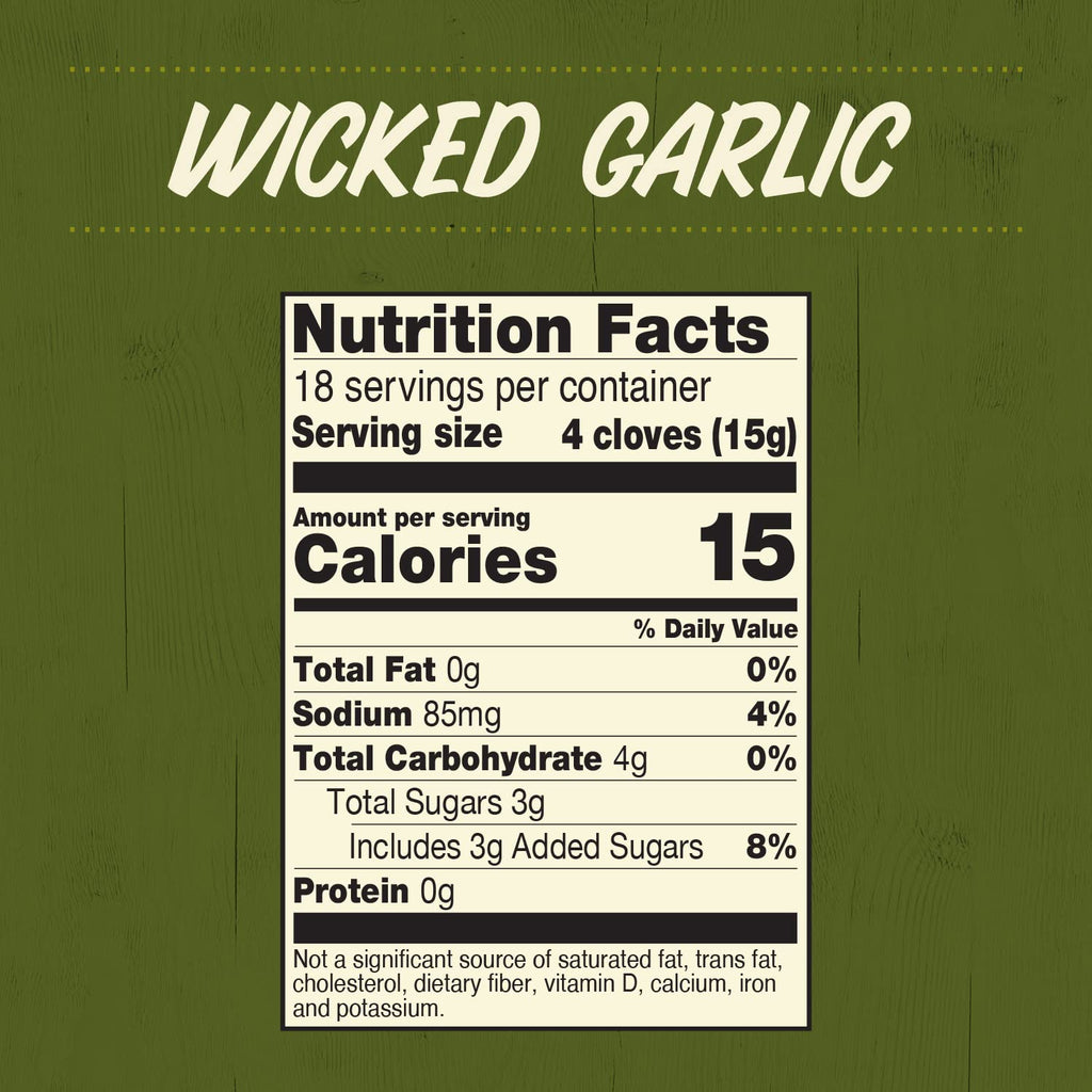 Wickles Wicked Garlic Pickles, Case of 6, 12 Fl Oz Jars