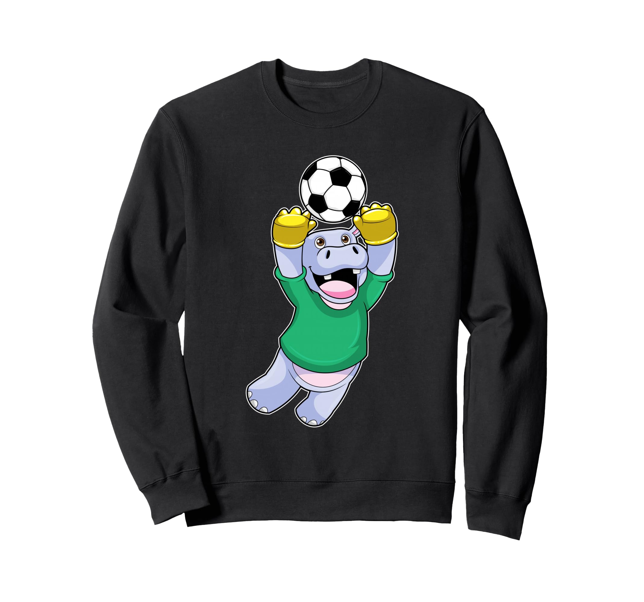 Hippo Goalkeeper Soccer Sports Sweatshirt - Aesthetic Graphic Men Women