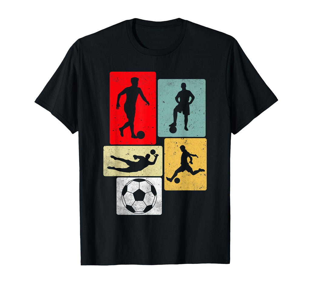 Soccer Player Silhouette Football T-Shirt - Novelty Apparel for Adults