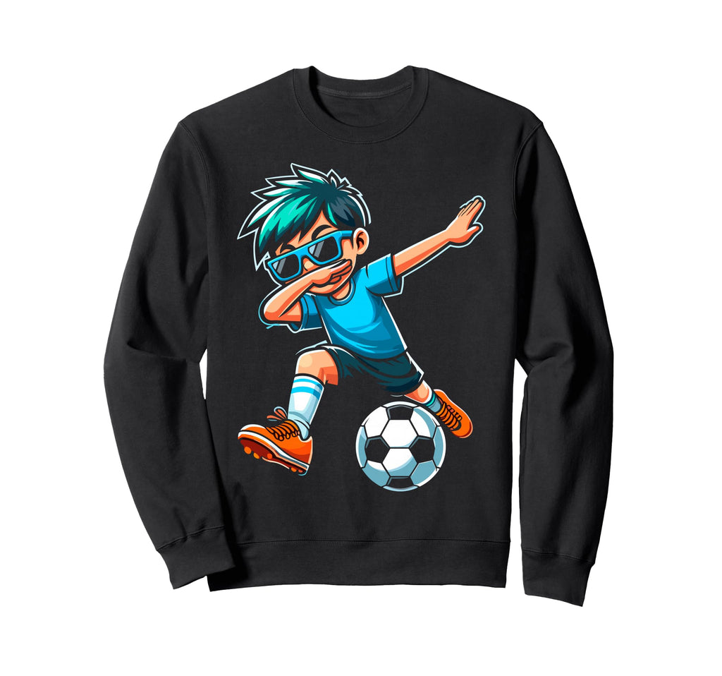 Funny Dabbing Dab Soccer Player Ball Sweatshirt - Streetwear Style Unisex