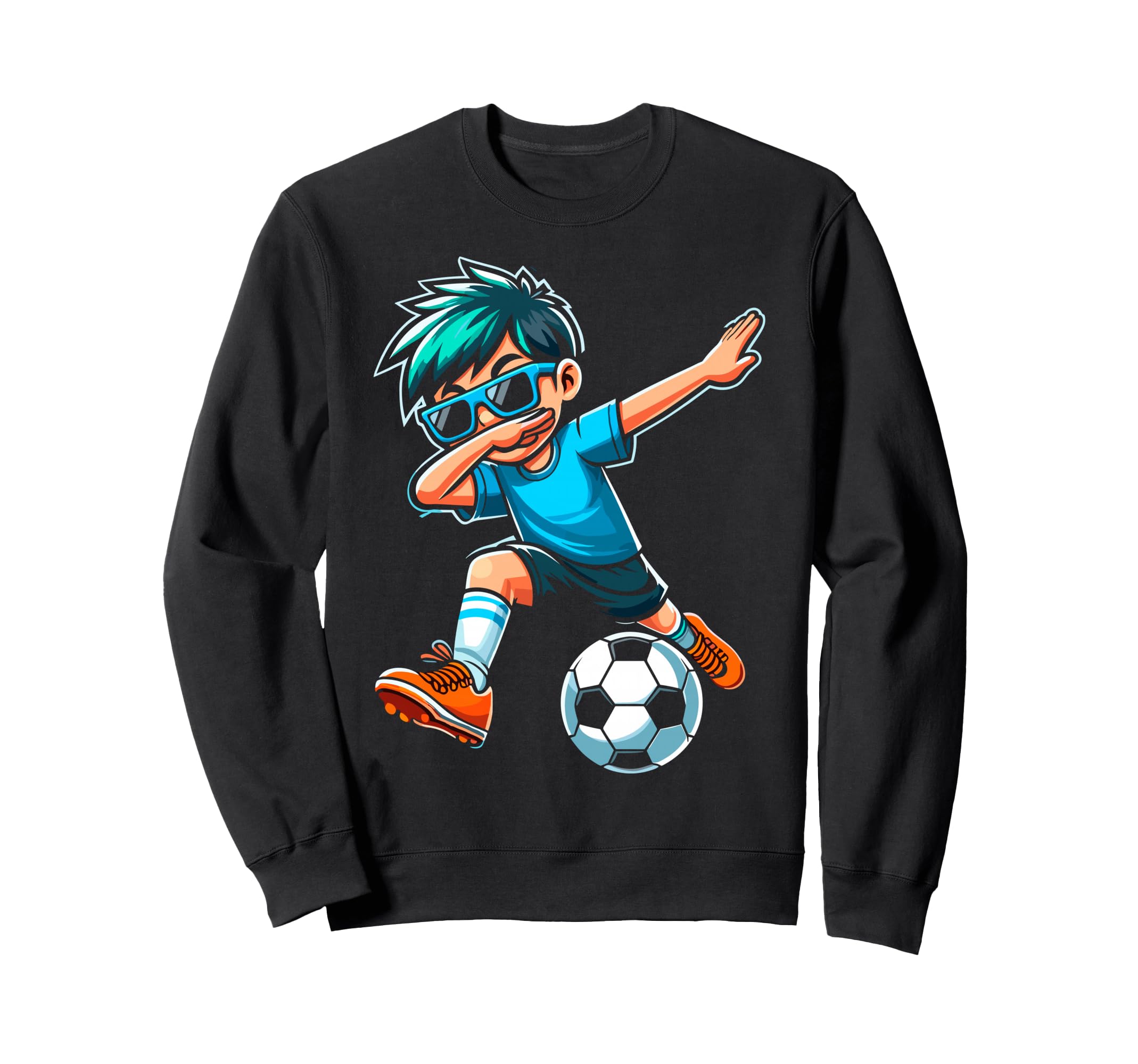 Funny Dabbing Dab Soccer Player Ball Sweatshirt - Streetwear Style Unisex