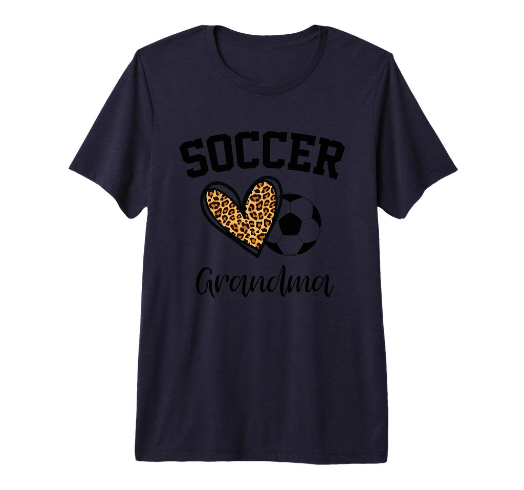 Soccer Grandma Leopard Heart Funny T-Shirt - Aesthetic Graphic for Adults