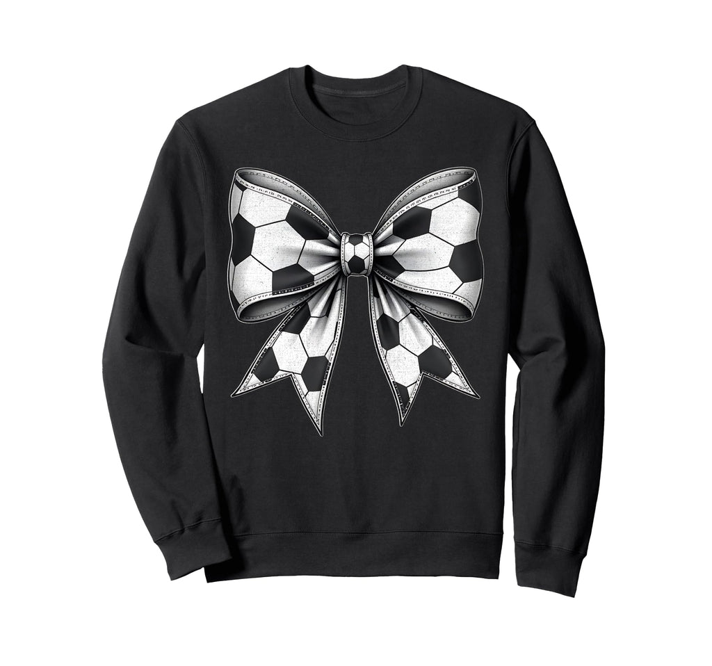 Soccer Ball Coquette Bow Soccer Sweatshirt - Streetwear Style for Adults