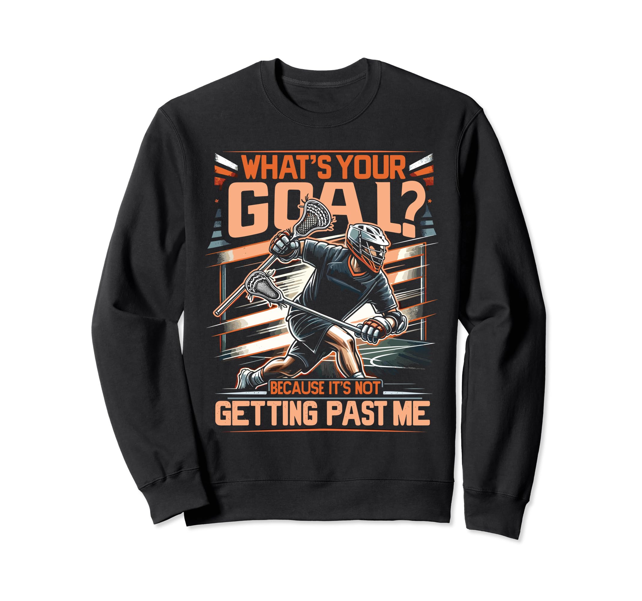 Lacrosse Player Lax Goalie Lacrosse Sweatshirt - Graphic Print Unisex