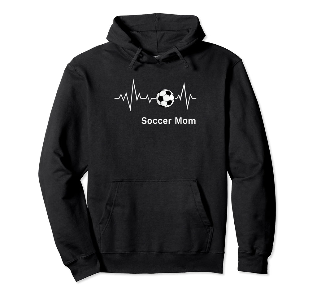 Soccer Mamas Soccer Mom Heartbeat Hoodie - Fun Novelty Design Men Women