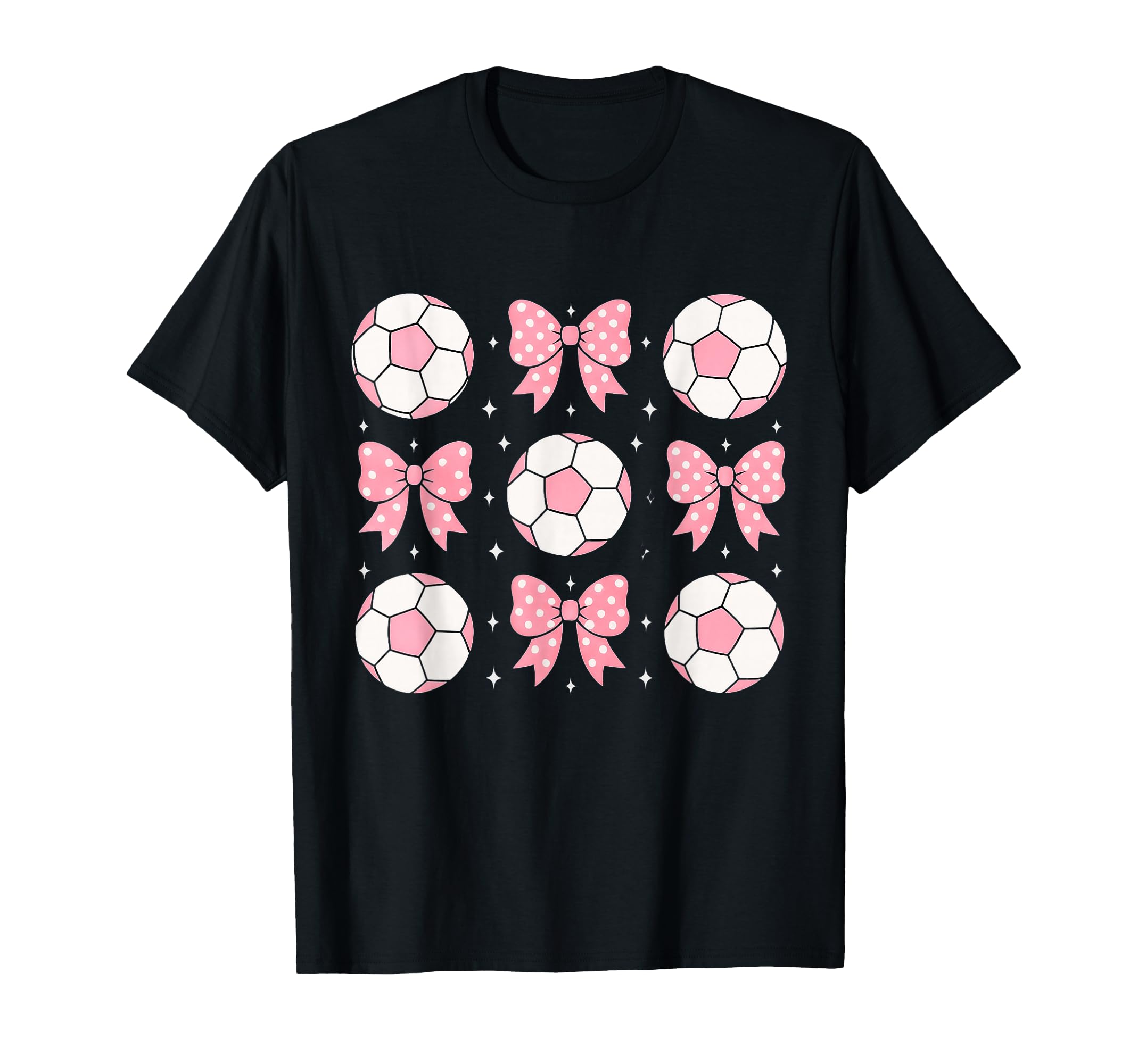 Soccer Coquette Bow Soccer Mom Sister T-Shirt - Unique Graphic Men Women