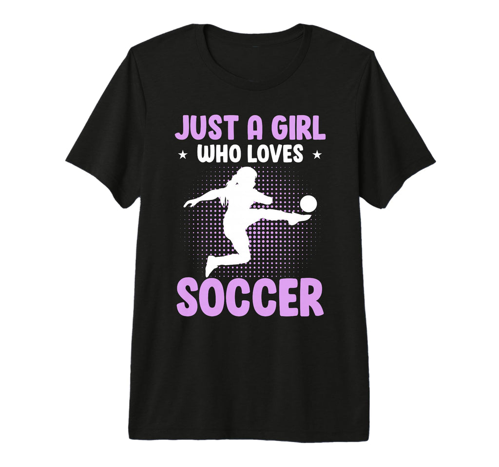 Just Who Loves Soccer Tri Blend T-Shirt - Casual Everyday Wear Men Women