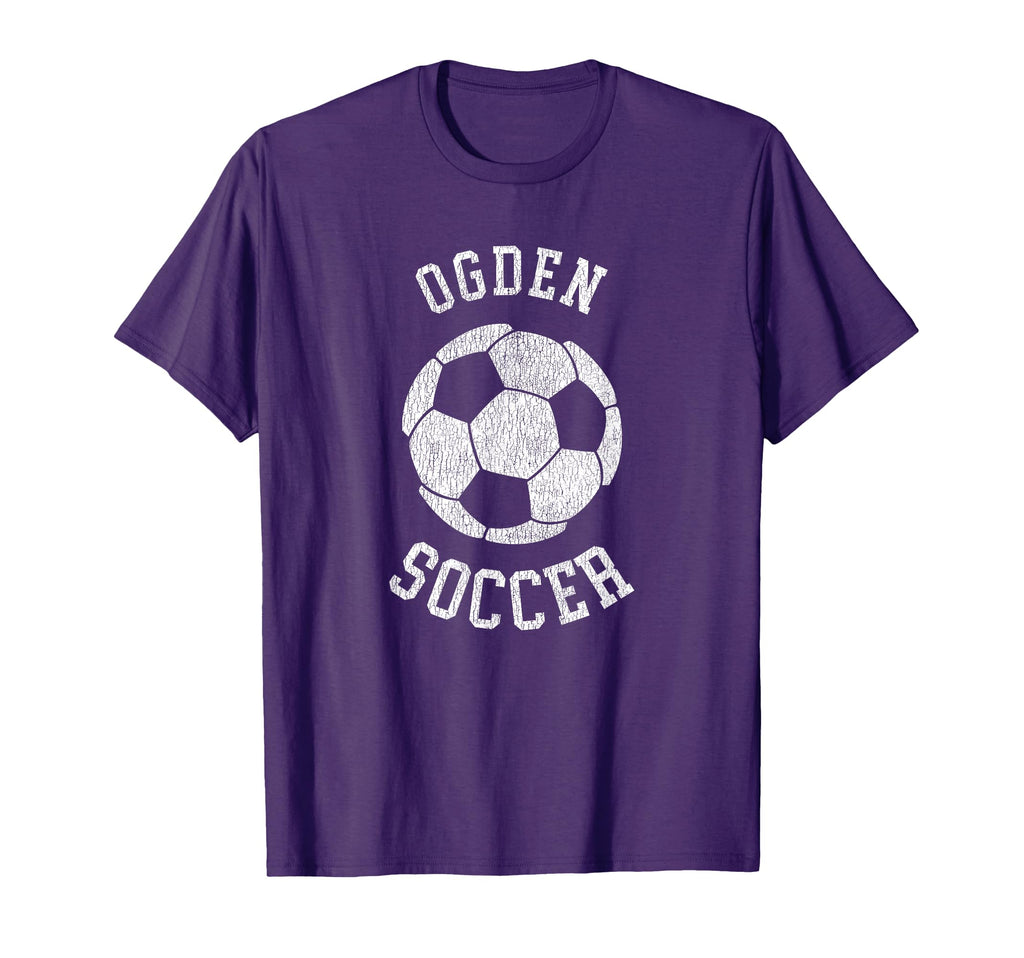 Ogden Soccer Distressed 90S T-Shirt - Unique Graphic Unisex
