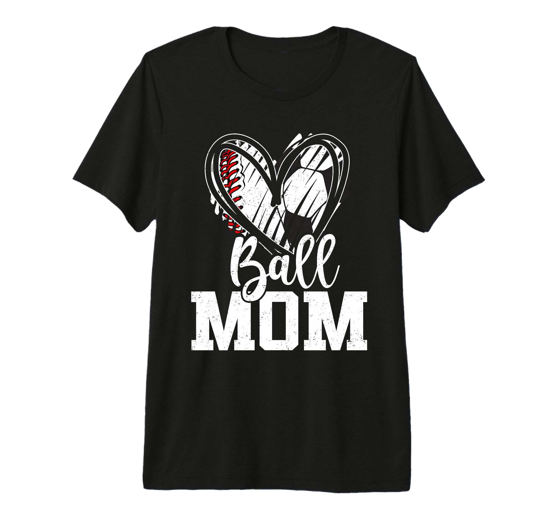 Ball Mom Baseball Soccer Mom Mothers T-Shirt - Aesthetic Graphic Unisex