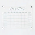 Personalized Clear Acrylic Calendar for Wall, Calendar Whiteboard for Wall, Dry Erase Wall Calendar, Wall Calendar Organizer System for Home (Cursive, Jade, 31"W x 23"H)