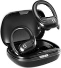Back Bay Audio Runner 60 Wireless Running Earbuds, 80 Hour Long Battery Life Over The Ear with EarHooks, Wrap Around Earphones Wireless Bluetooth Earbuds with Microphone, Earphones in Ear Headphones