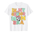 My Senior Mom Era Groovy Soccer Senior T-Shirt - Fun Novelty Design Unisex
