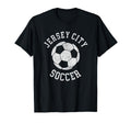Jersey City Soccer Distressed 90S T-Shirt - Novelty Apparel Men Women