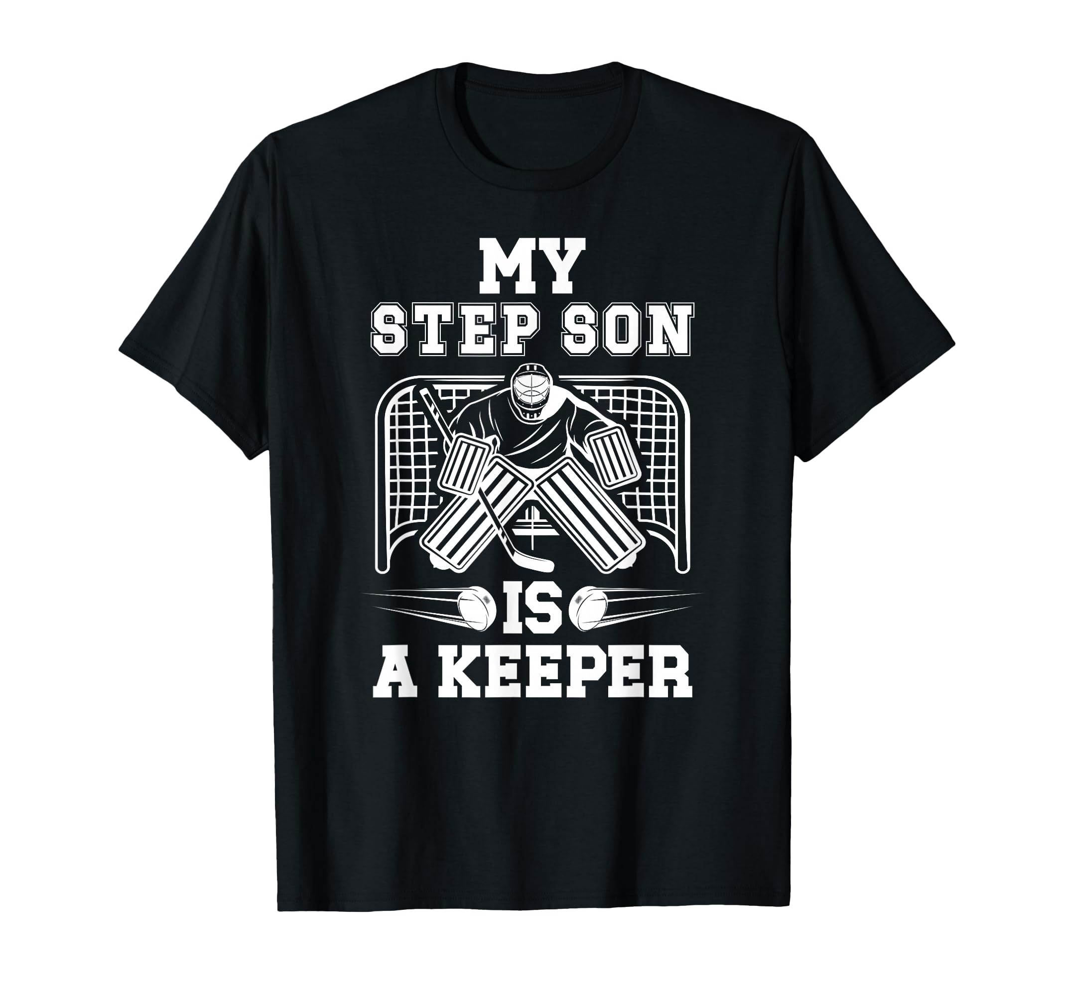 Hockey Keeper Step Mom Hockey Goalie T-Shirt - Trendy Graphic for Adults