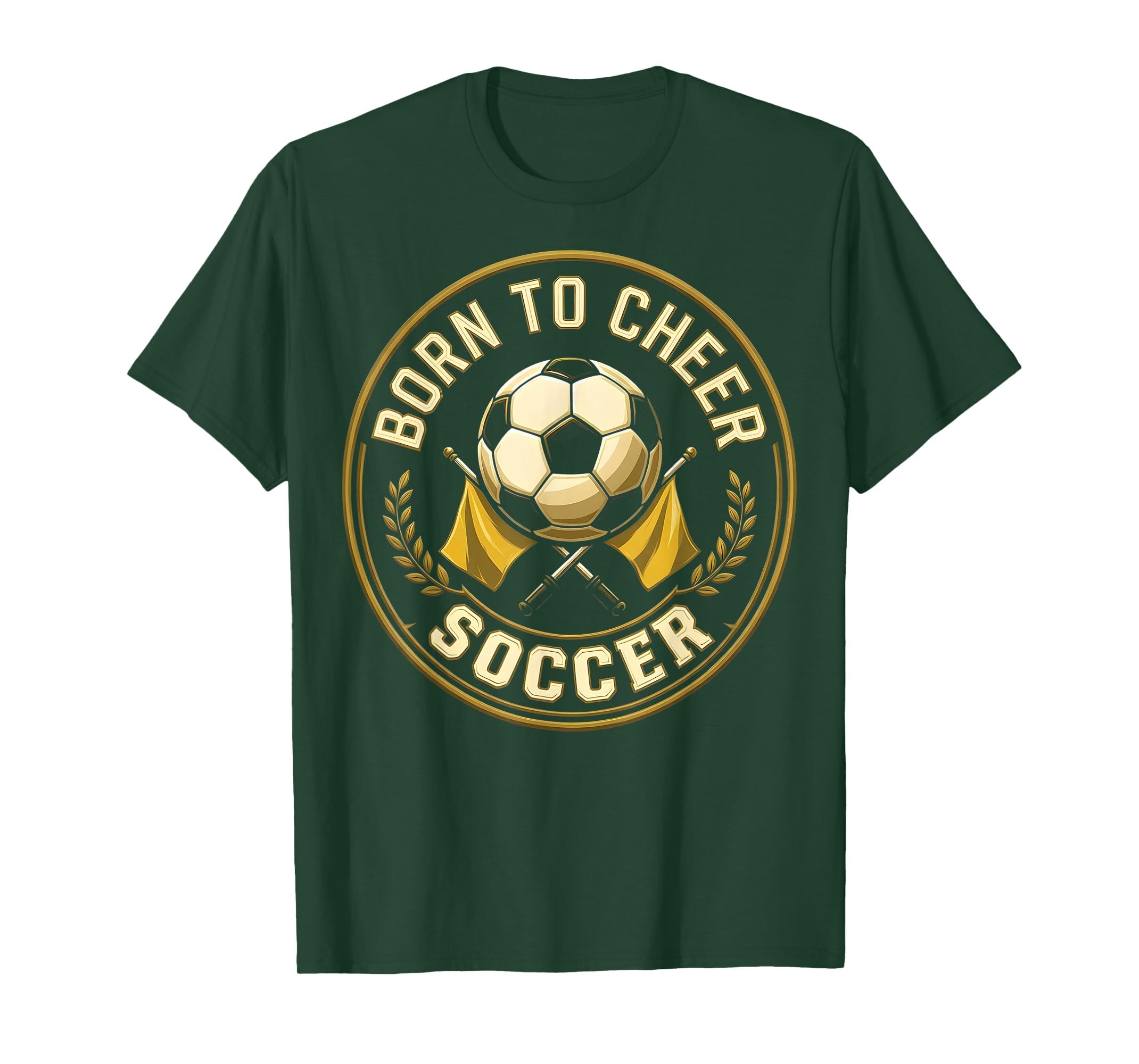 Born To Cheer Soccer Dad T-Shirt - Graphic Print Men Women