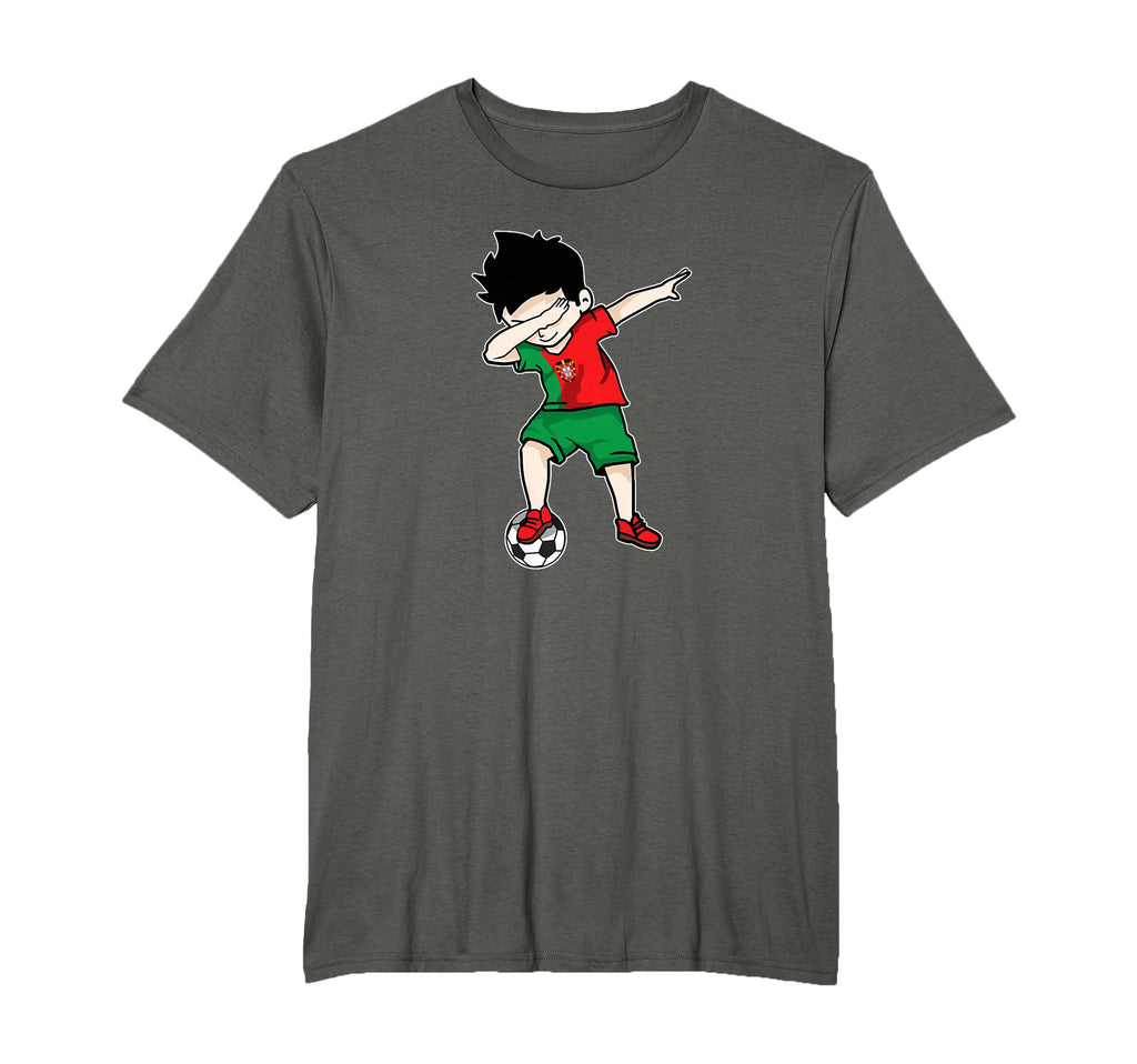 Dabbing Soccer Portugal Football T-Shirt - Aesthetic Graphic for Adults