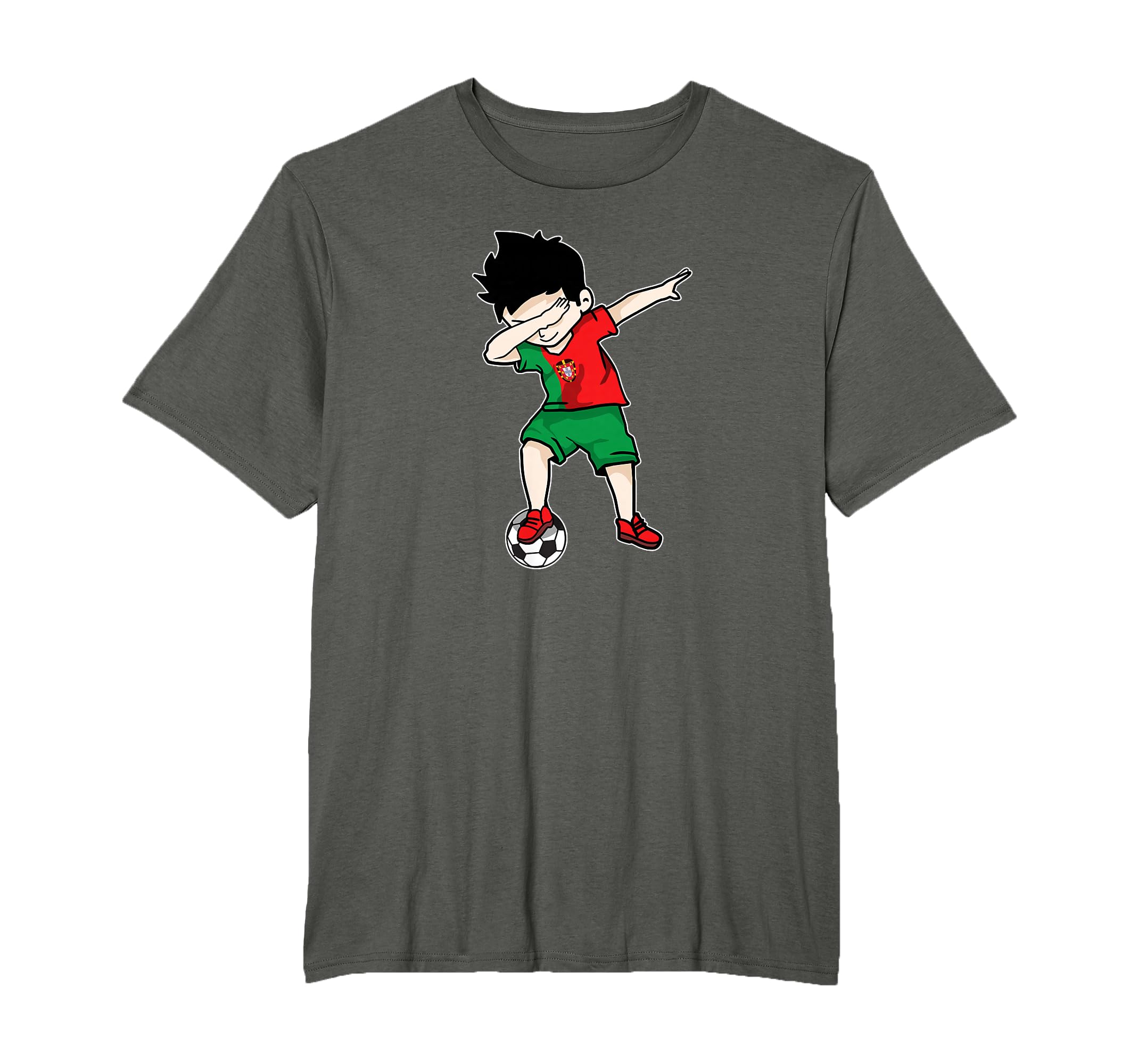 Dabbing Soccer Portugal Football T-Shirt - Aesthetic Graphic for Adults