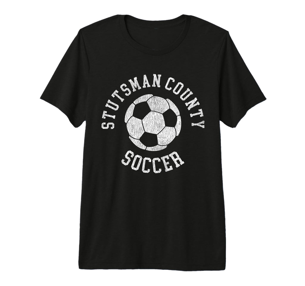 Stutsman County Soccer Distressed T-Shirt - Fun Novelty Design for Adults