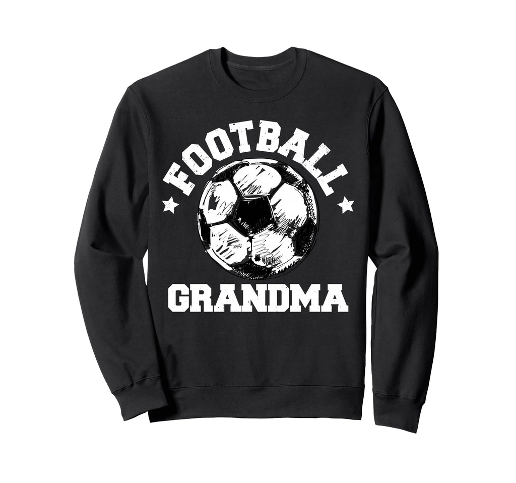 Football Grandma Sketch Soccer Ball Sweatshirt - Graphic Print for Adults
