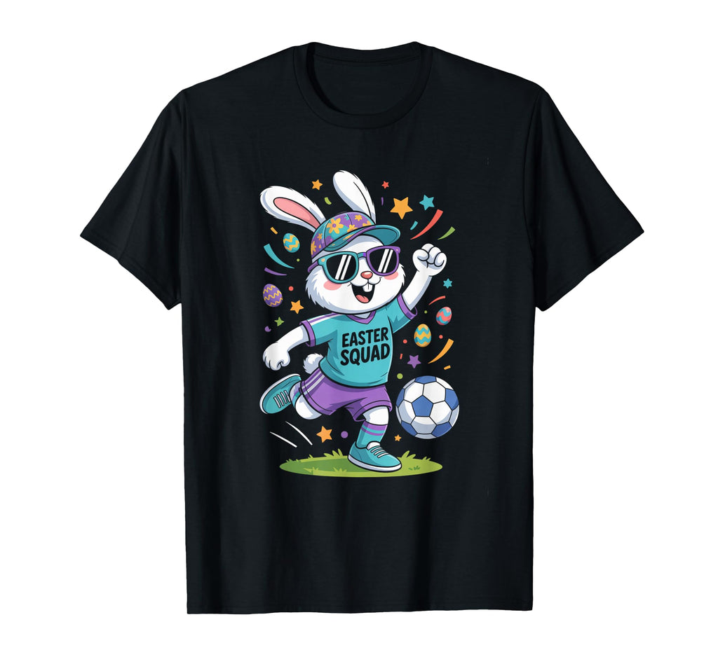 Sports Gift Easter Squad Bunny Soccer T-Shirt - Graphic Print Men Women