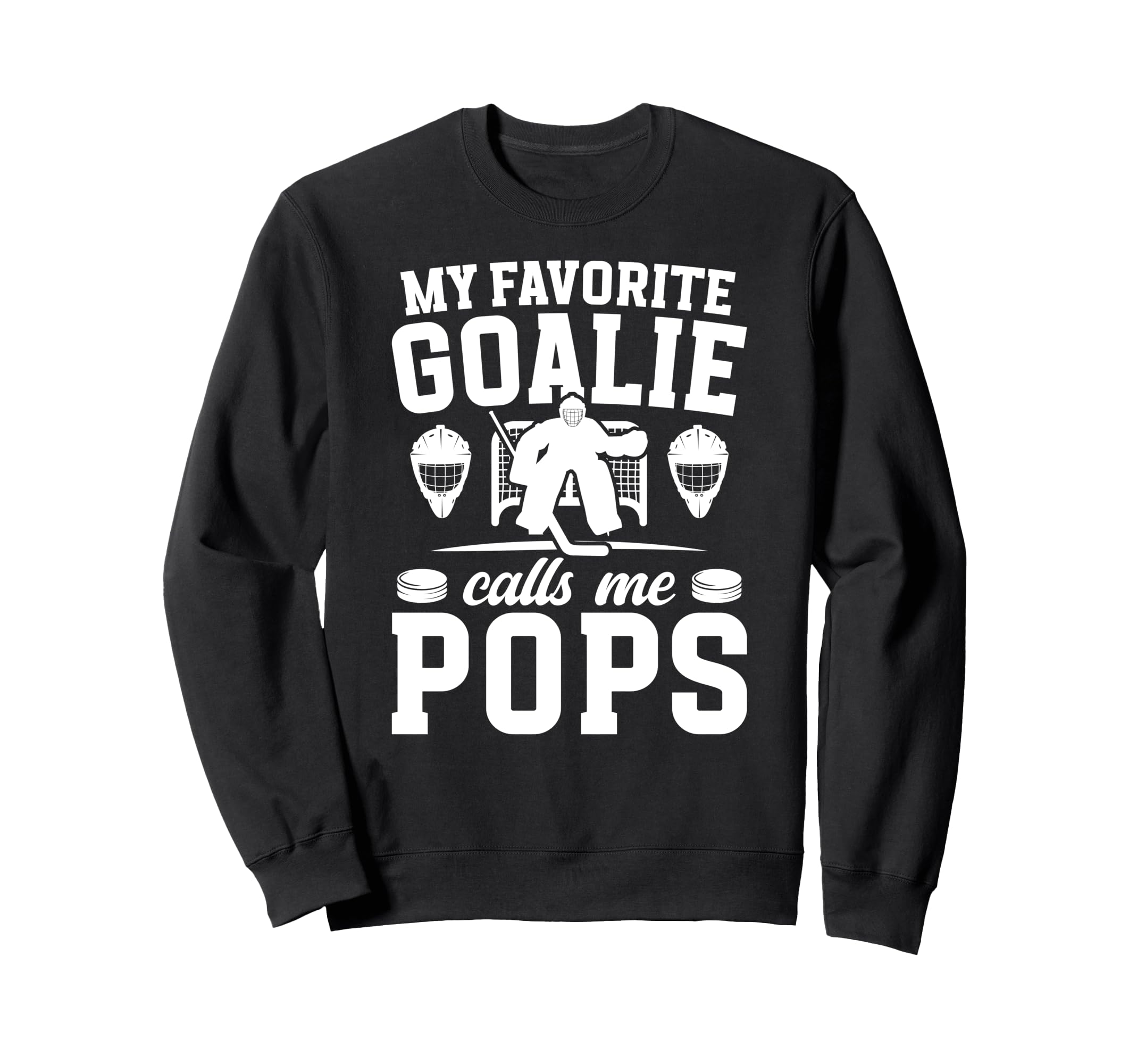Proud Hockey Goalie Pops Ice Hockey Sweatshirt - Trendy Graphic for Adults