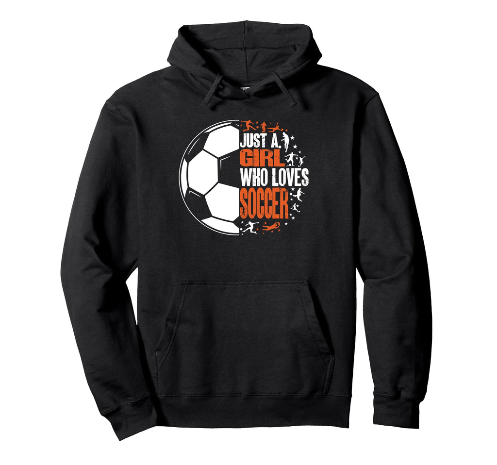 Sport Funny Who Loves Soccer Hoodie - Graphic Print for Adults