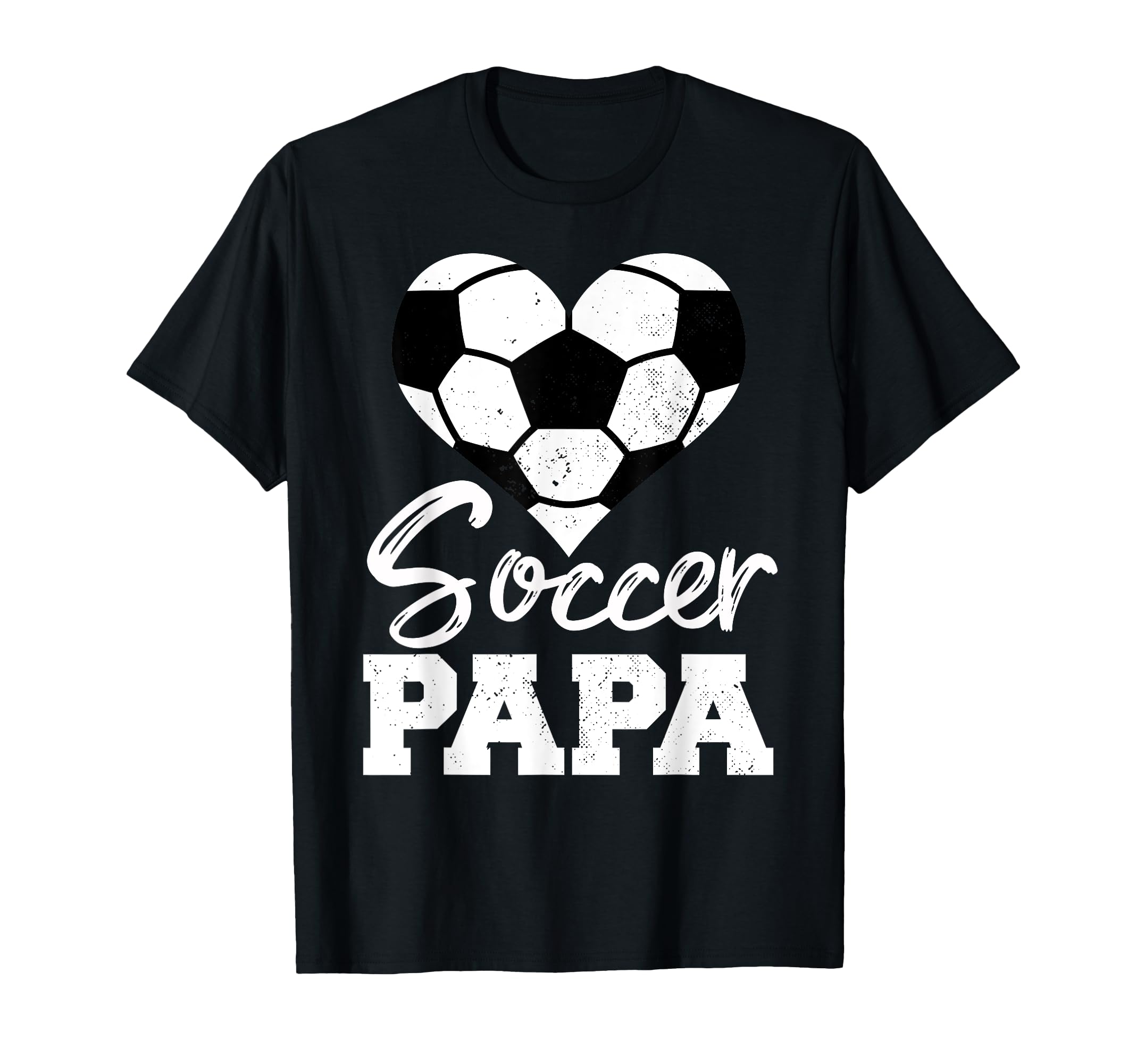 Soccer Papa Heart Funny Soccer Player T-Shirt - Minimalist Print Men Women